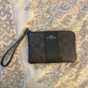 Coach Dark Brown Wristlet